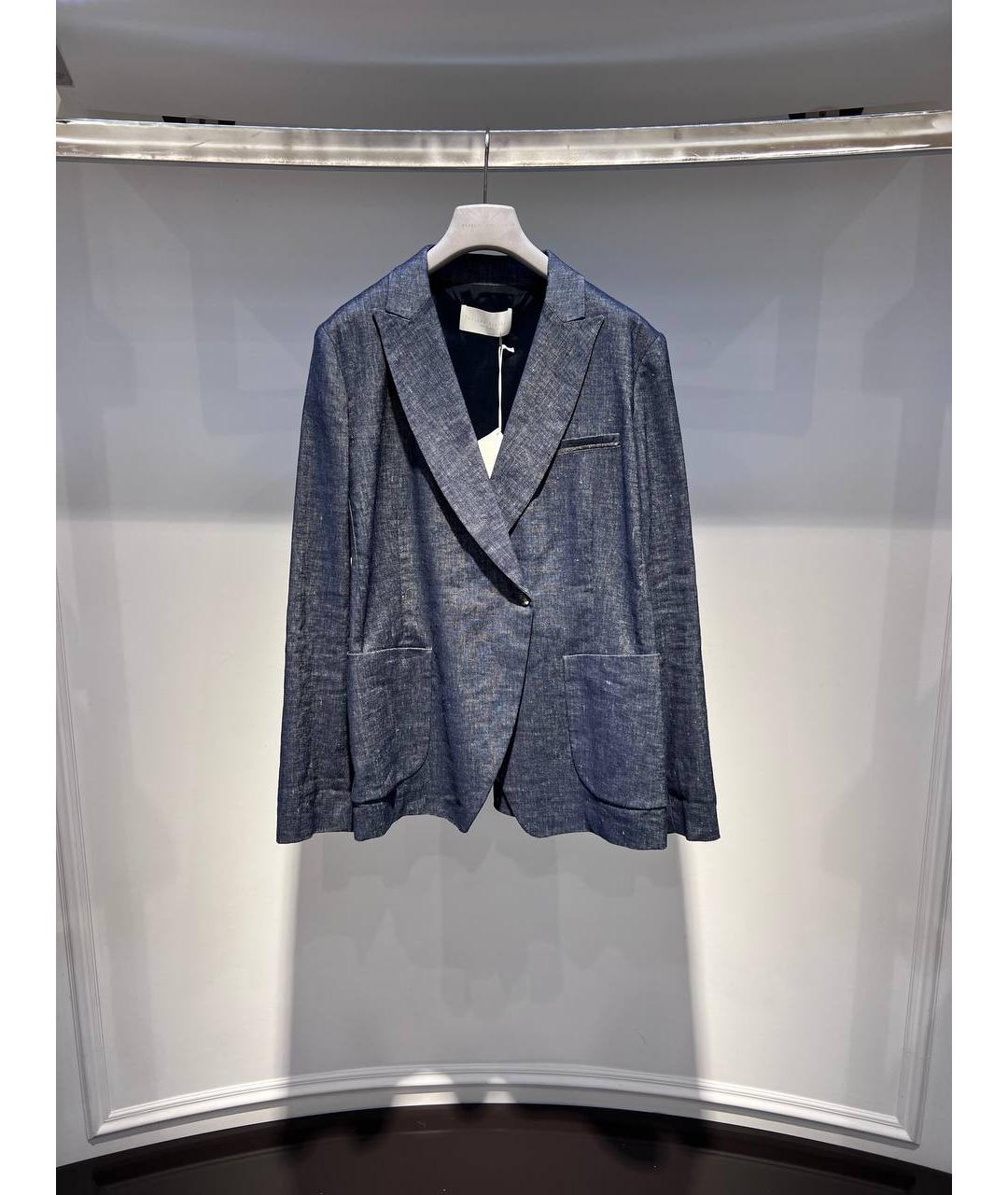 FABIANA FILIPPI Голубой хлопковый жакет/пиджак, фото 4