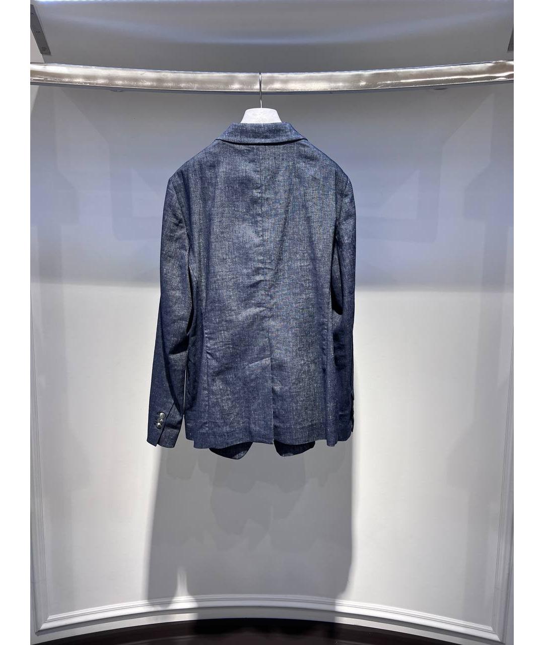 FABIANA FILIPPI Голубой хлопковый жакет/пиджак, фото 3