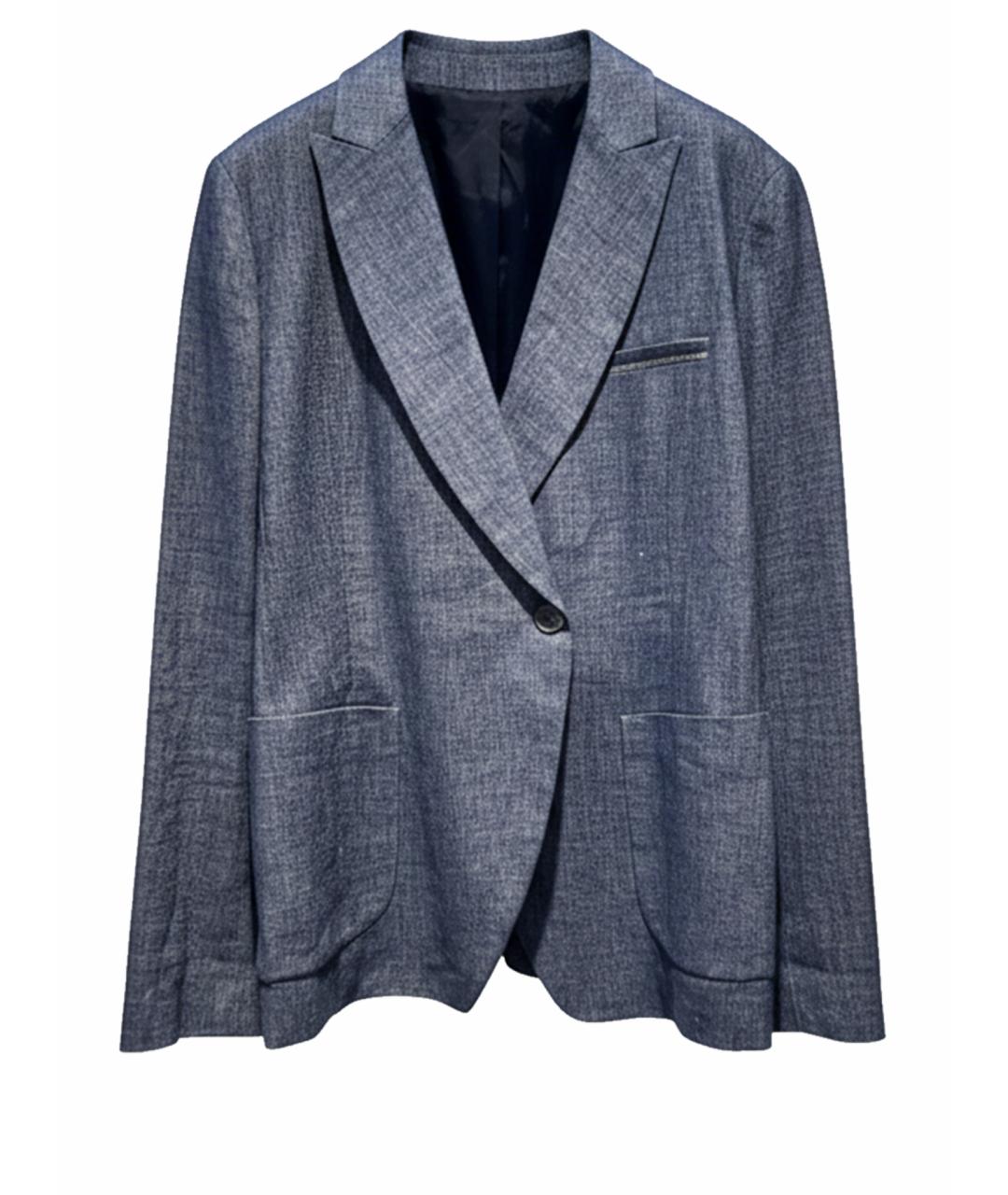 FABIANA FILIPPI Голубой хлопковый жакет/пиджак, фото 1