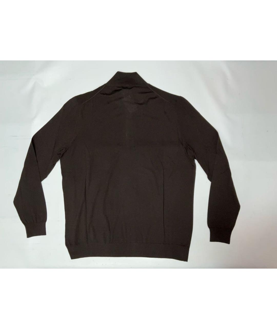 KITON Коричневое поло с длинным рукавом, фото 4