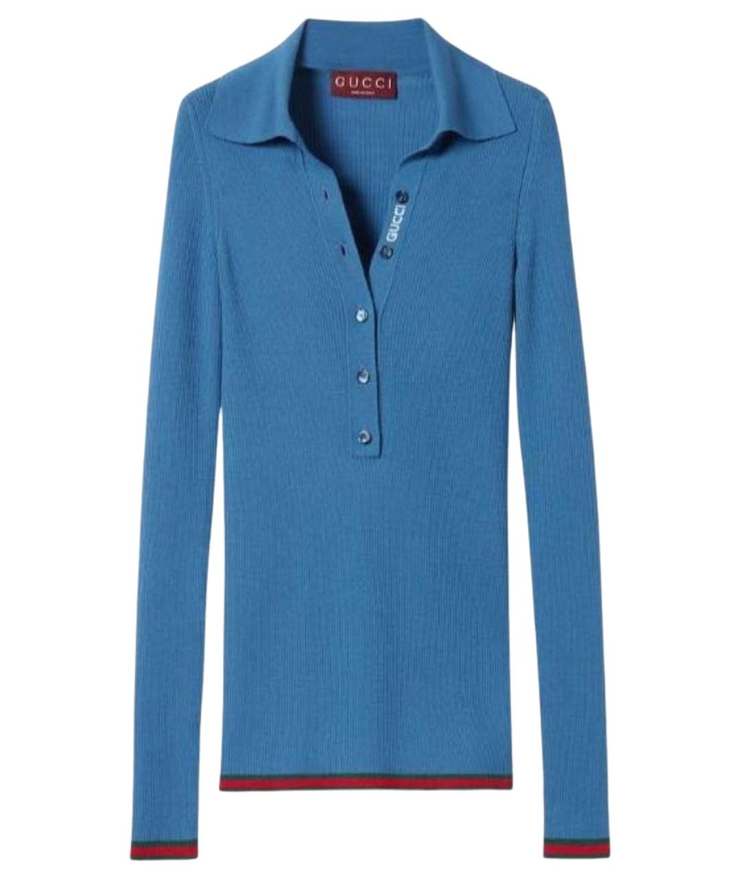 GUCCI Синий кашемировый джемпер / свитер, фото 1