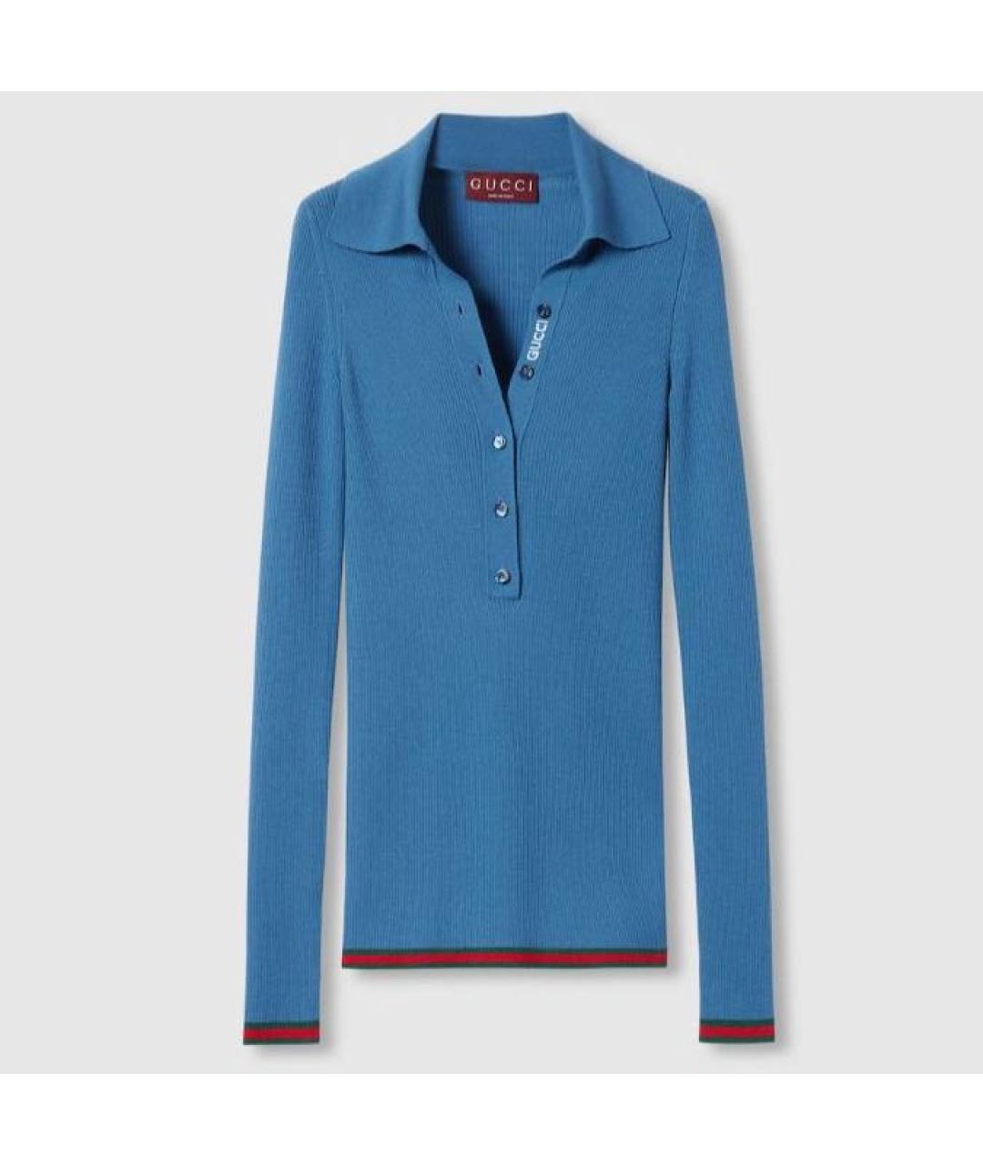 GUCCI Синий кашемировый джемпер / свитер, фото 7