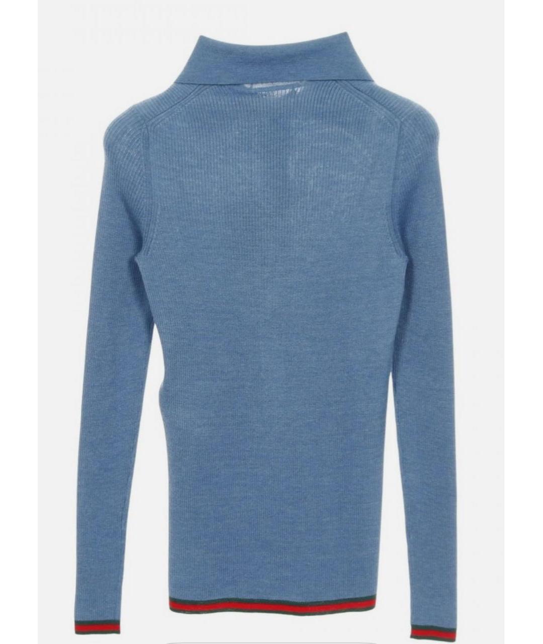 GUCCI Синий кашемировый джемпер / свитер, фото 2