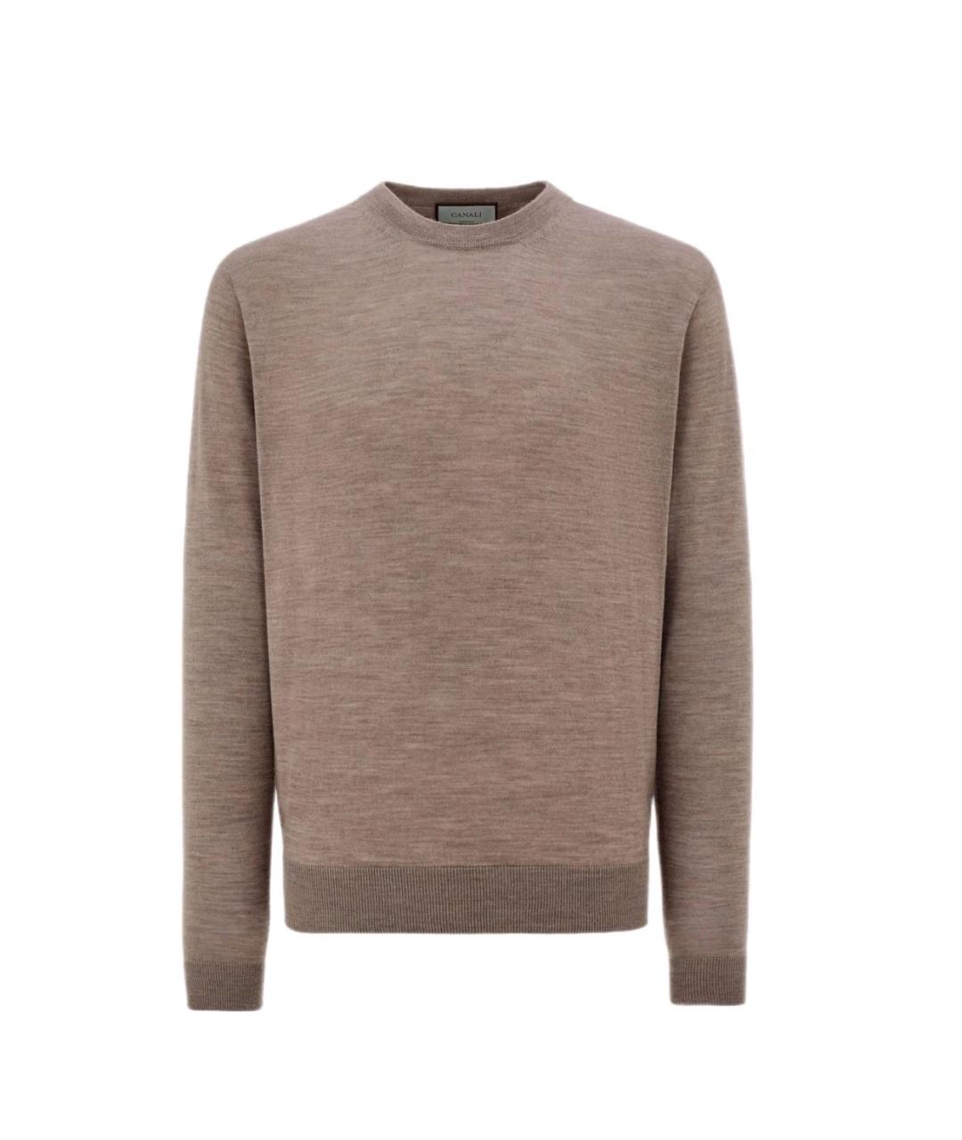 CANALI Бежевый шерстяной джемпер / свитер, фото 1