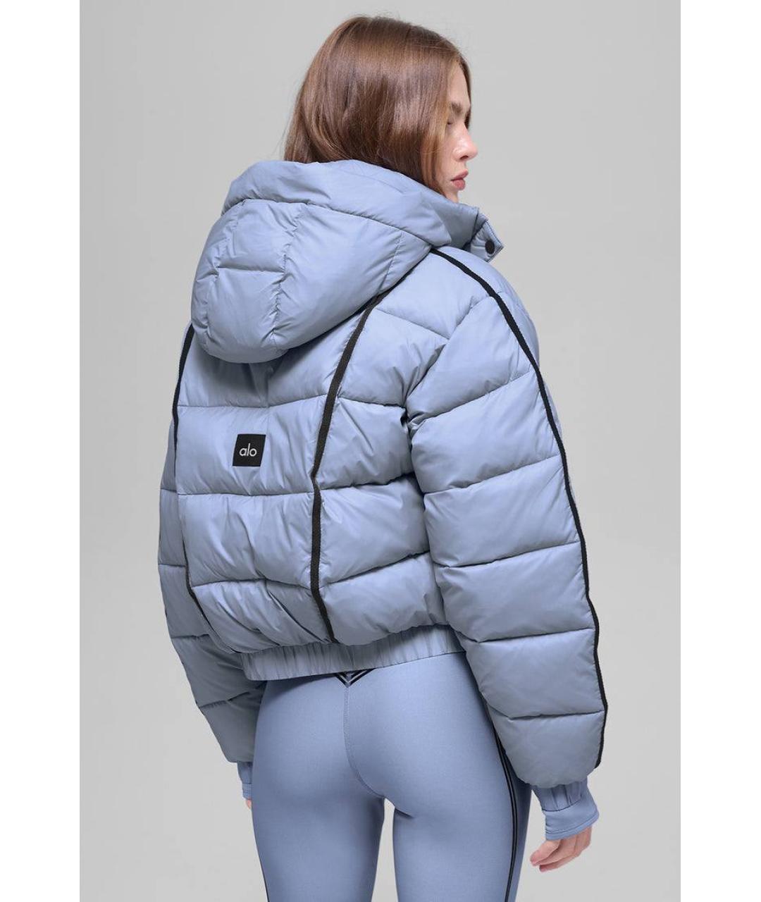 ALO YOGA Голубой полиэстеровый пуховик, фото 4