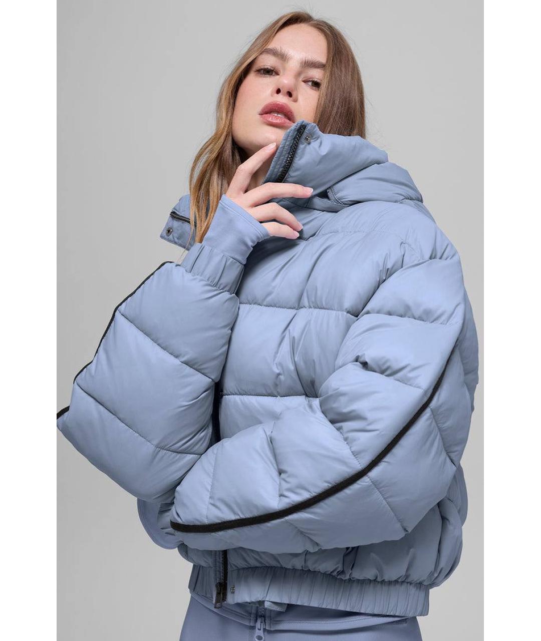 ALO YOGA Голубой полиэстеровый пуховик, фото 3