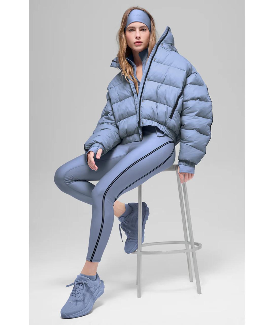 ALO YOGA Голубой полиэстеровый пуховик, фото 7