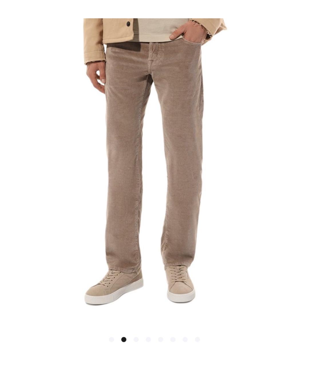 JACOB COHEN Бежевые хлопковые повседневные брюки, фото 2
