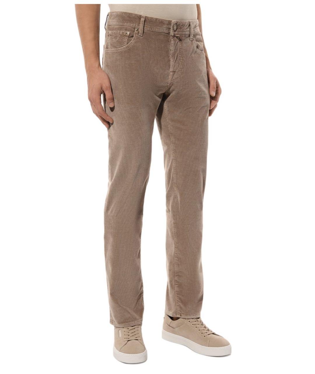 JACOB COHEN Бежевые хлопковые повседневные брюки, фото 4