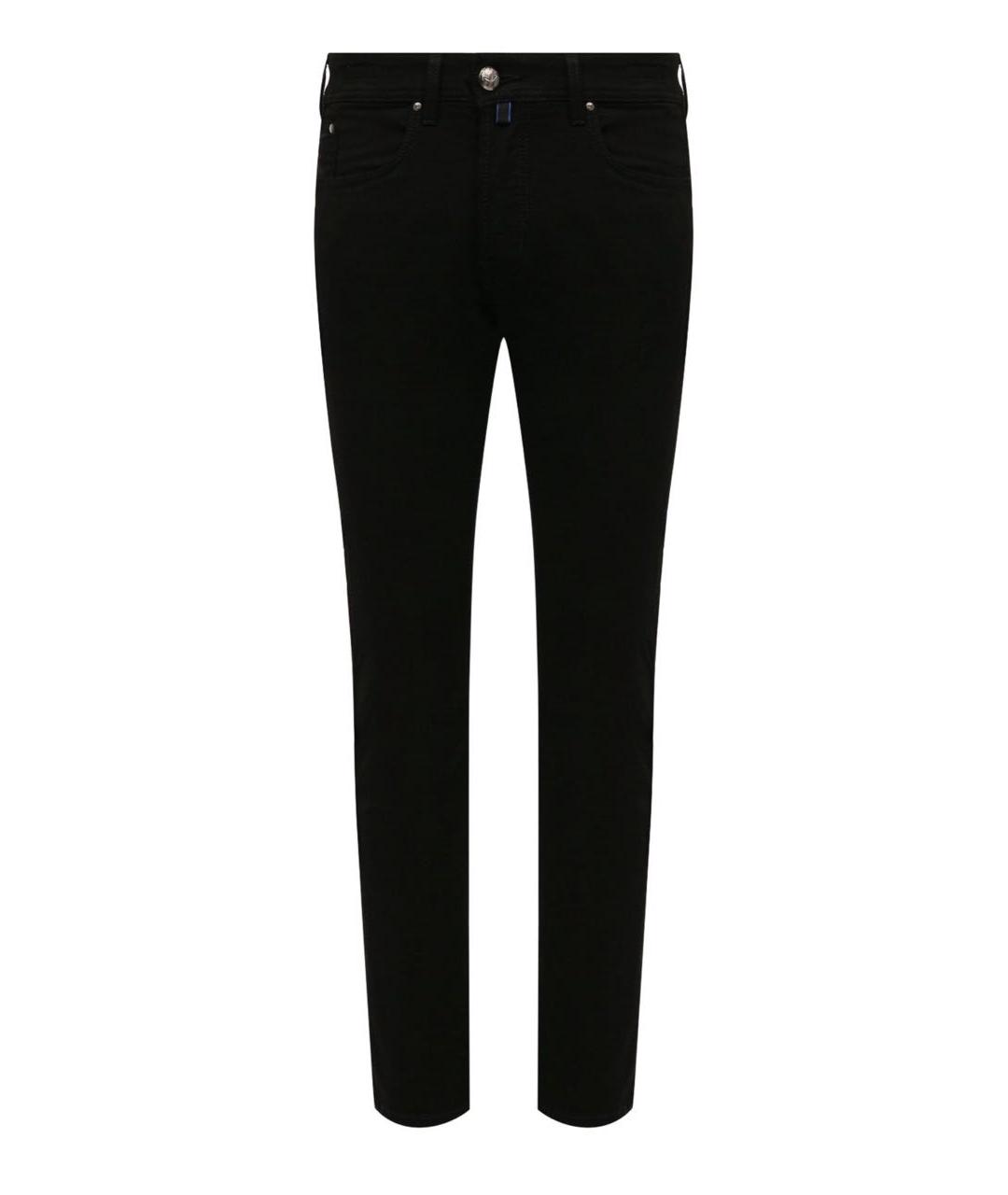 JACOB COHEN Черные хлопко-полиэстеровые прямые джинсы, фото 1
