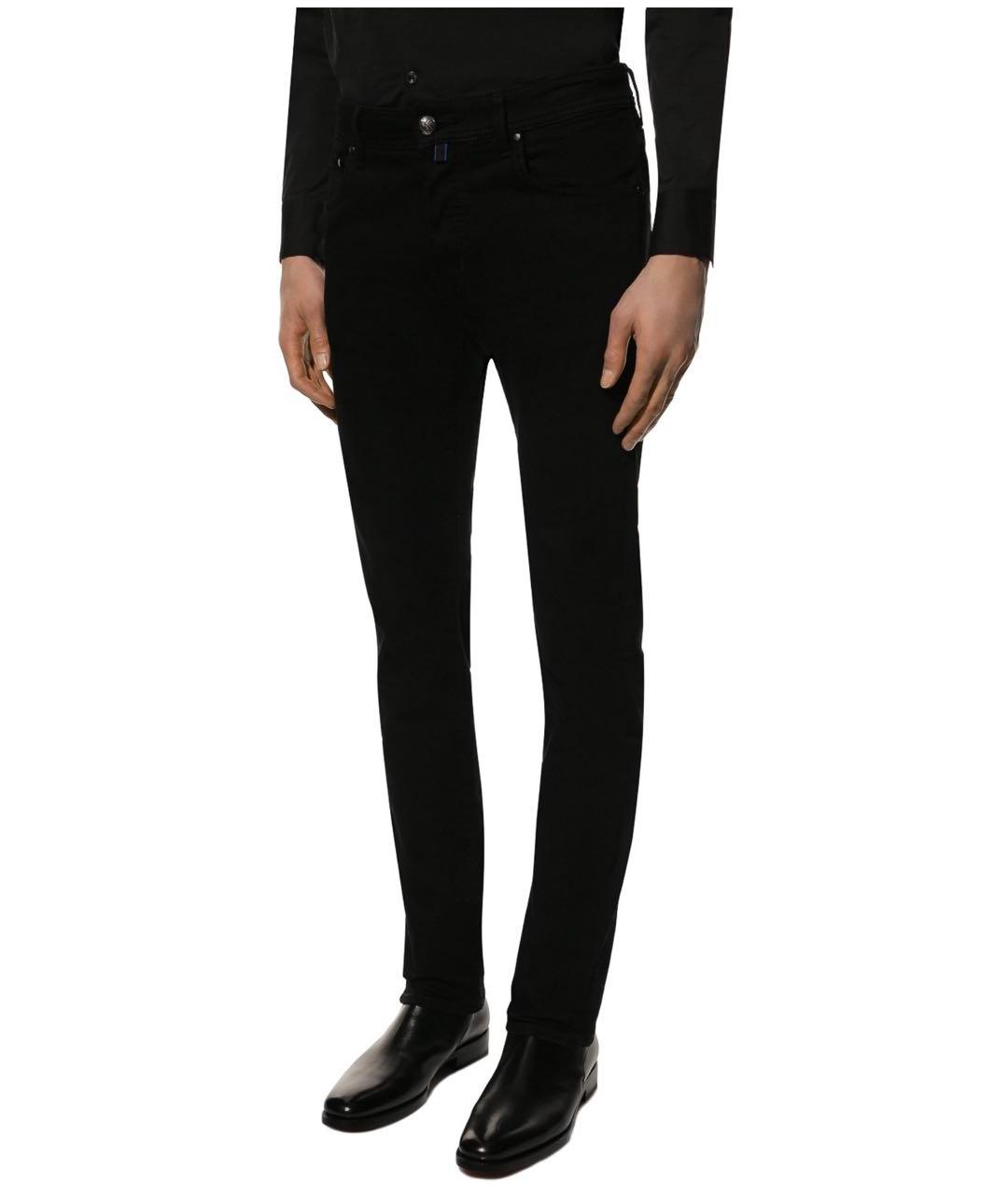 JACOB COHEN Черные хлопко-полиэстеровые прямые джинсы, фото 3