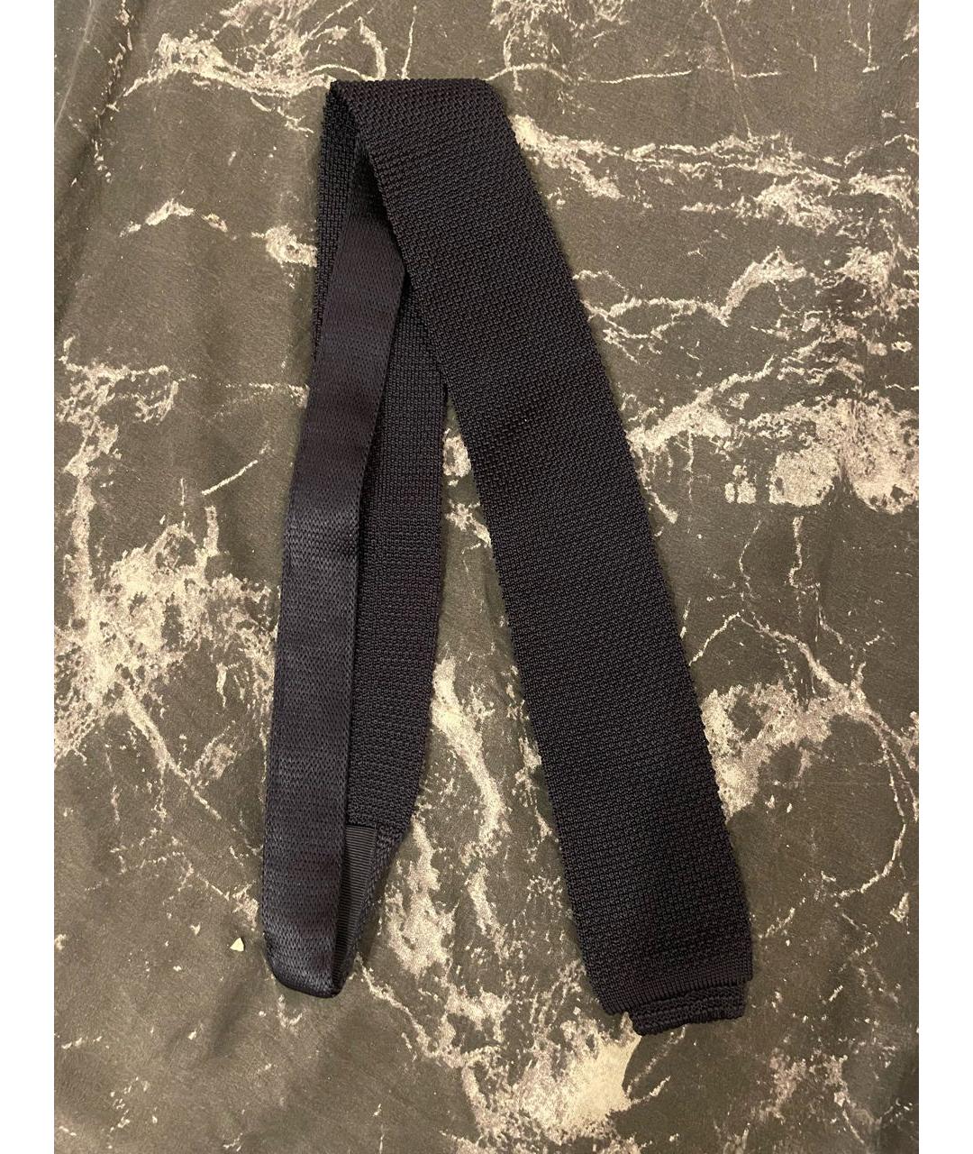 LONGCHAMP Темно-синий шелковый галстук, фото 3