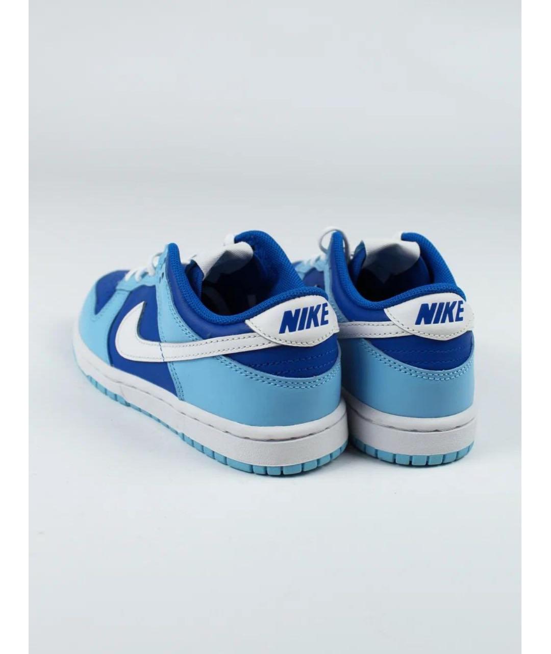 NIKE Голубые кеды из искусственной кожи, фото 4