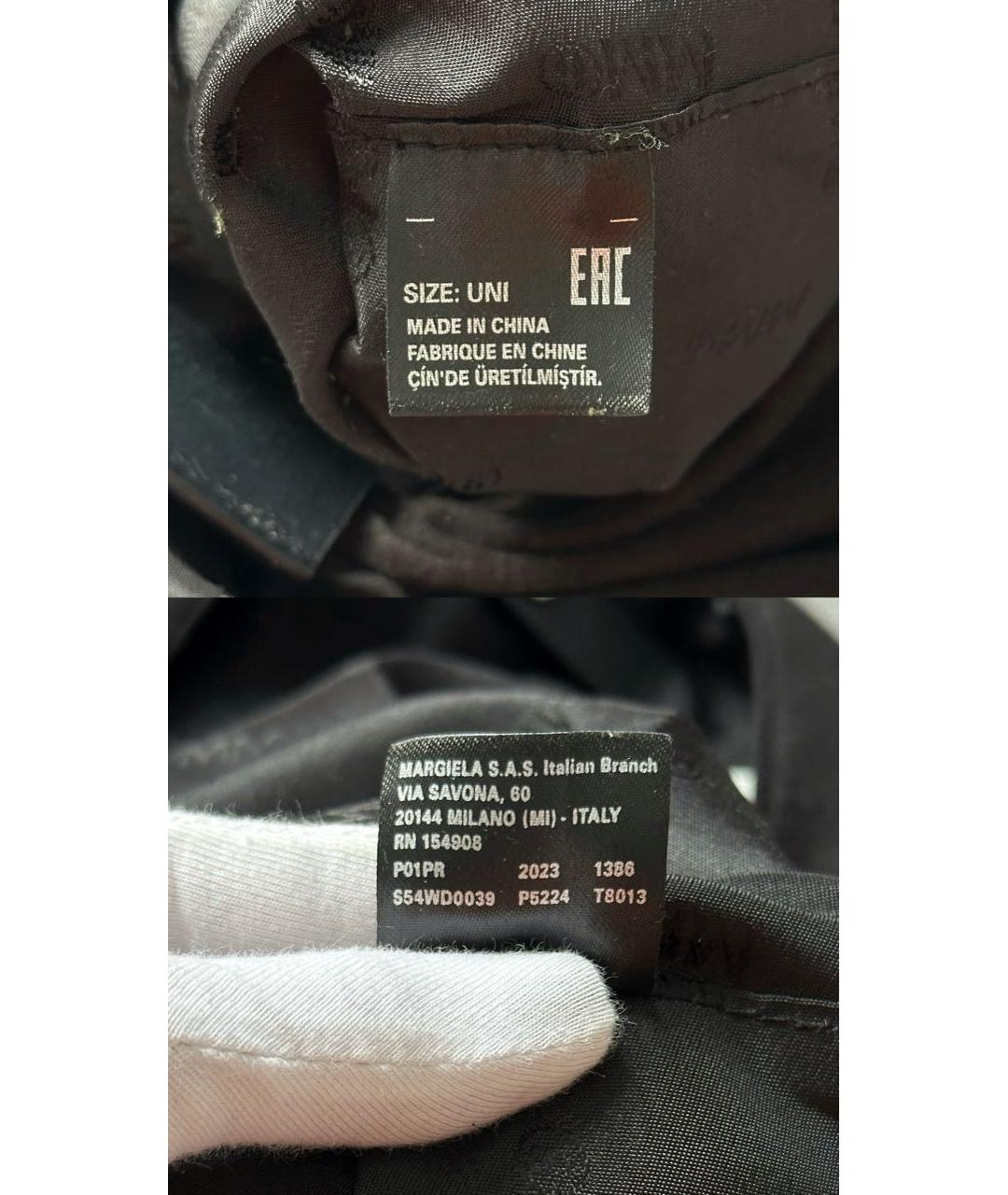 MM6 MAISON MARGIELA Черная хлопковая сумка тоут, фото 7