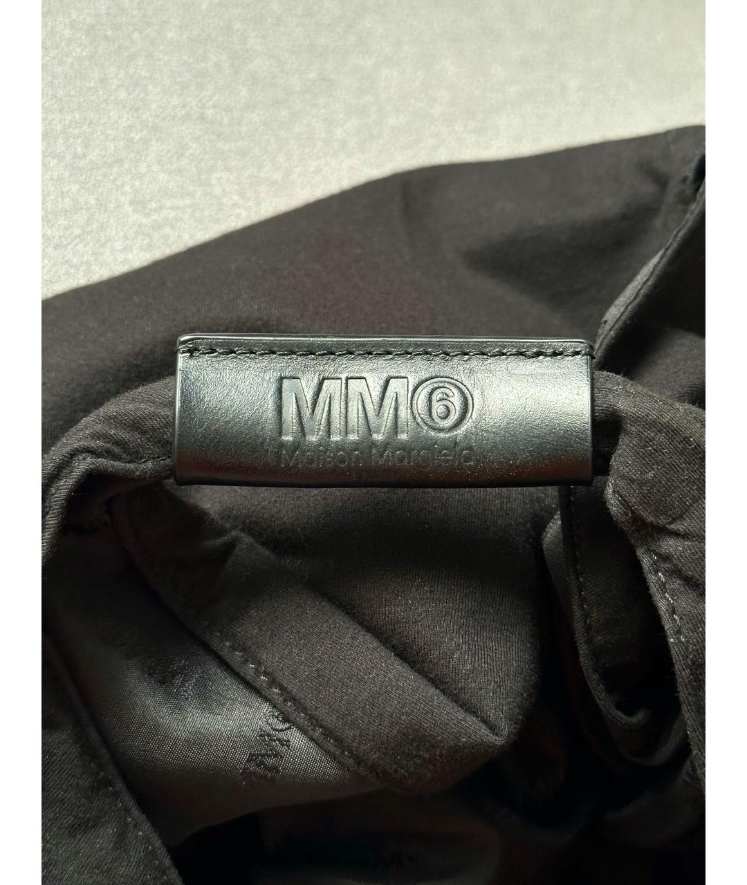 MM6 MAISON MARGIELA Черная хлопковая сумка тоут, фото 5
