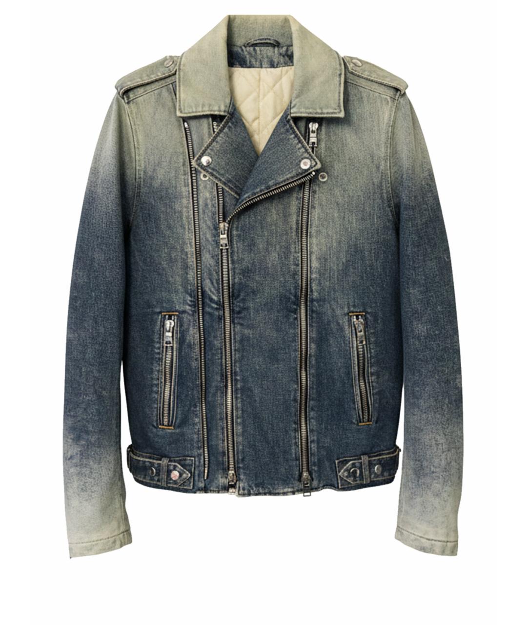 BALMAIN Синяя хлопковая куртка, фото 1