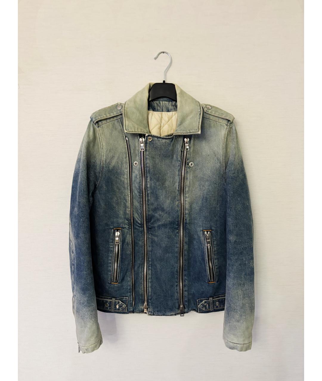 BALMAIN Синяя хлопковая куртка, фото 7