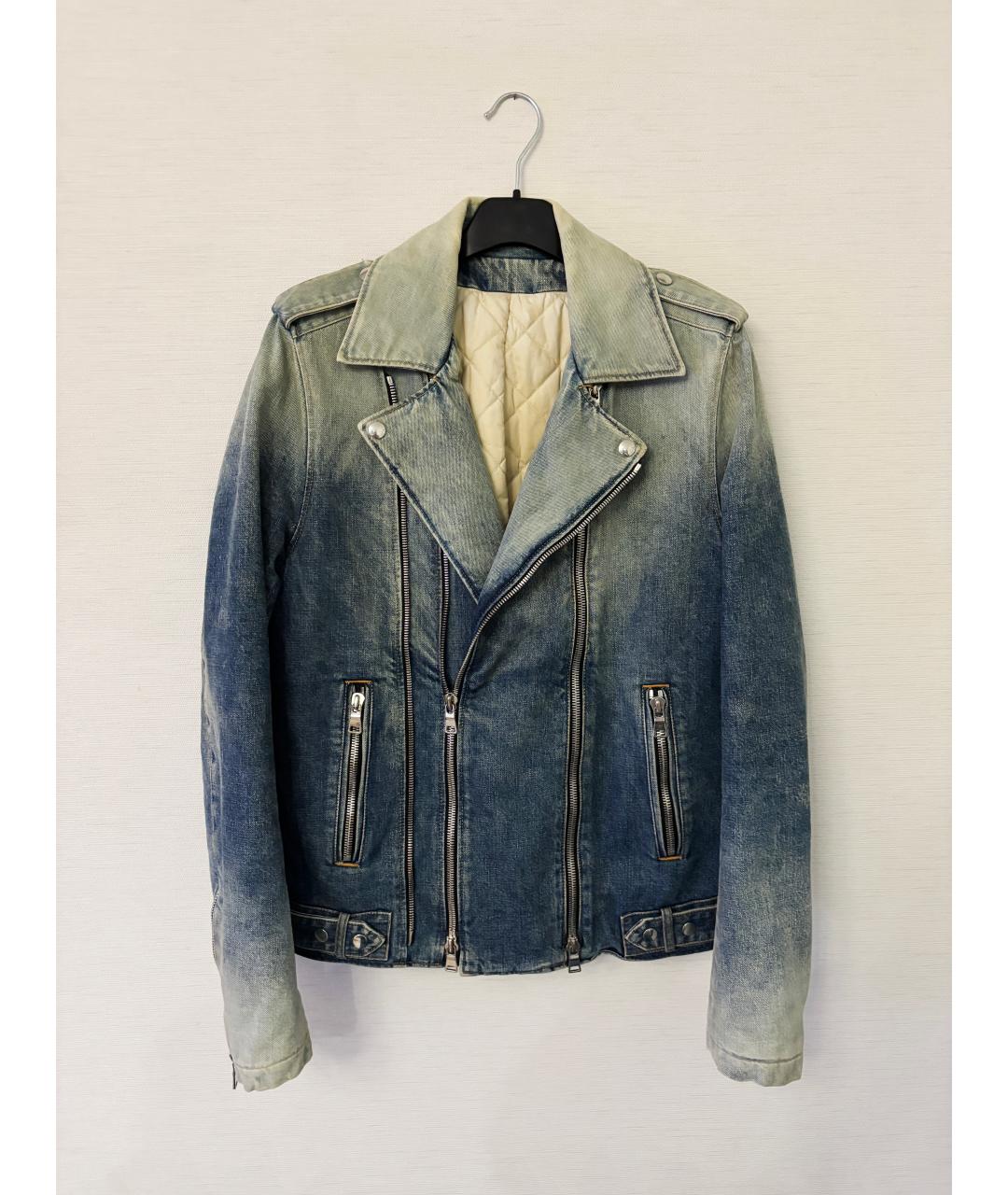 BALMAIN Синяя хлопковая куртка, фото 3