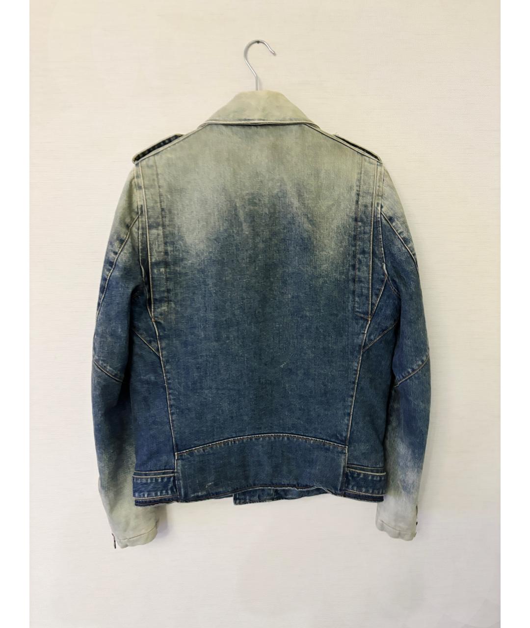 BALMAIN Синяя хлопковая куртка, фото 2