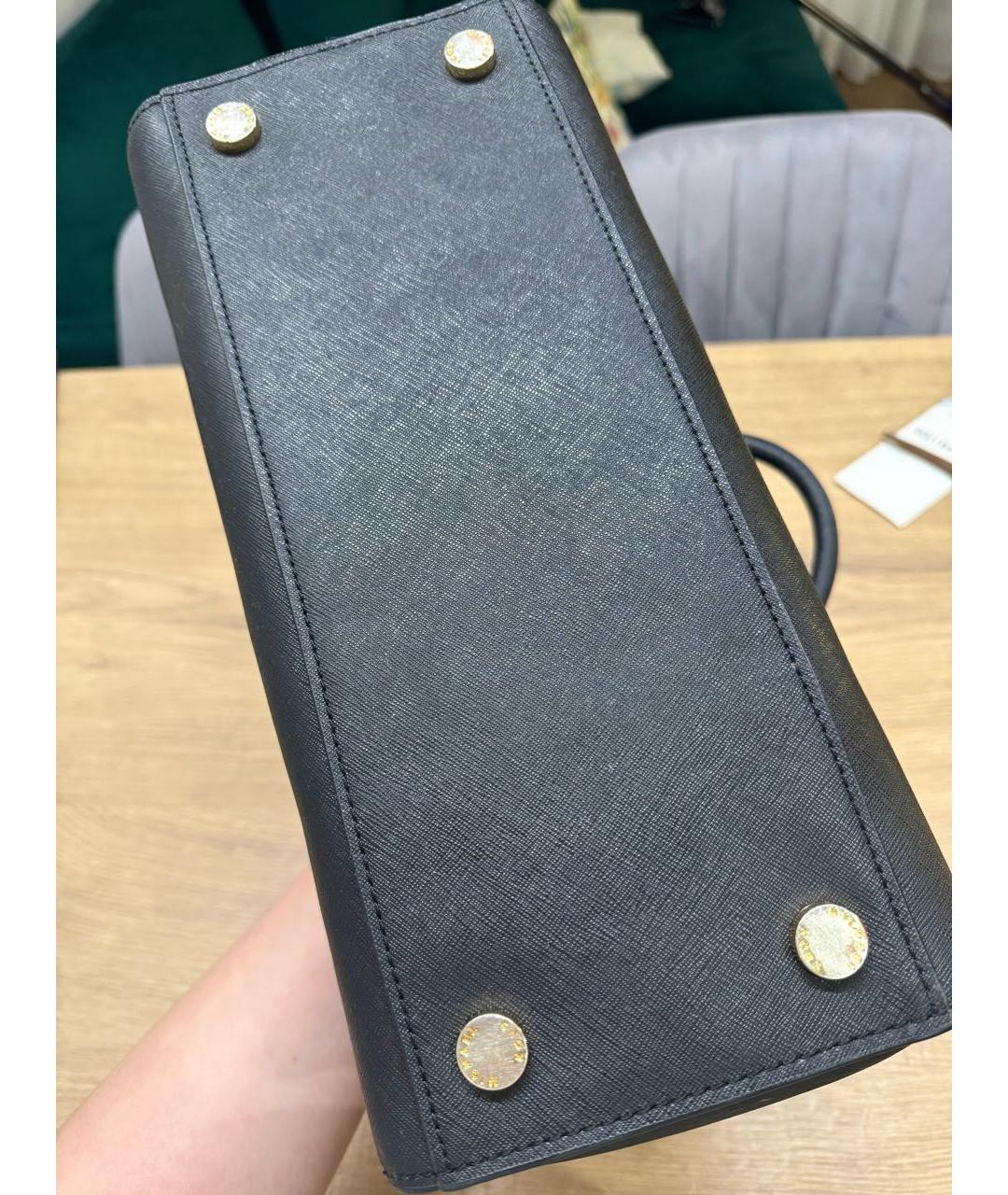 MICHAEL KORS Черная кожаная сумка с короткими ручками, фото 8