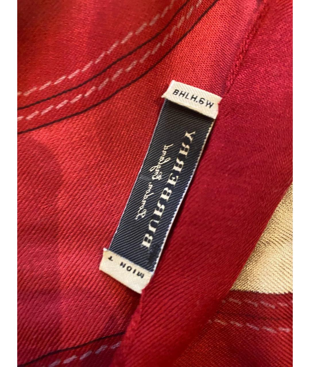 BURBERRY Бежевый хлопковый шарф, фото 3