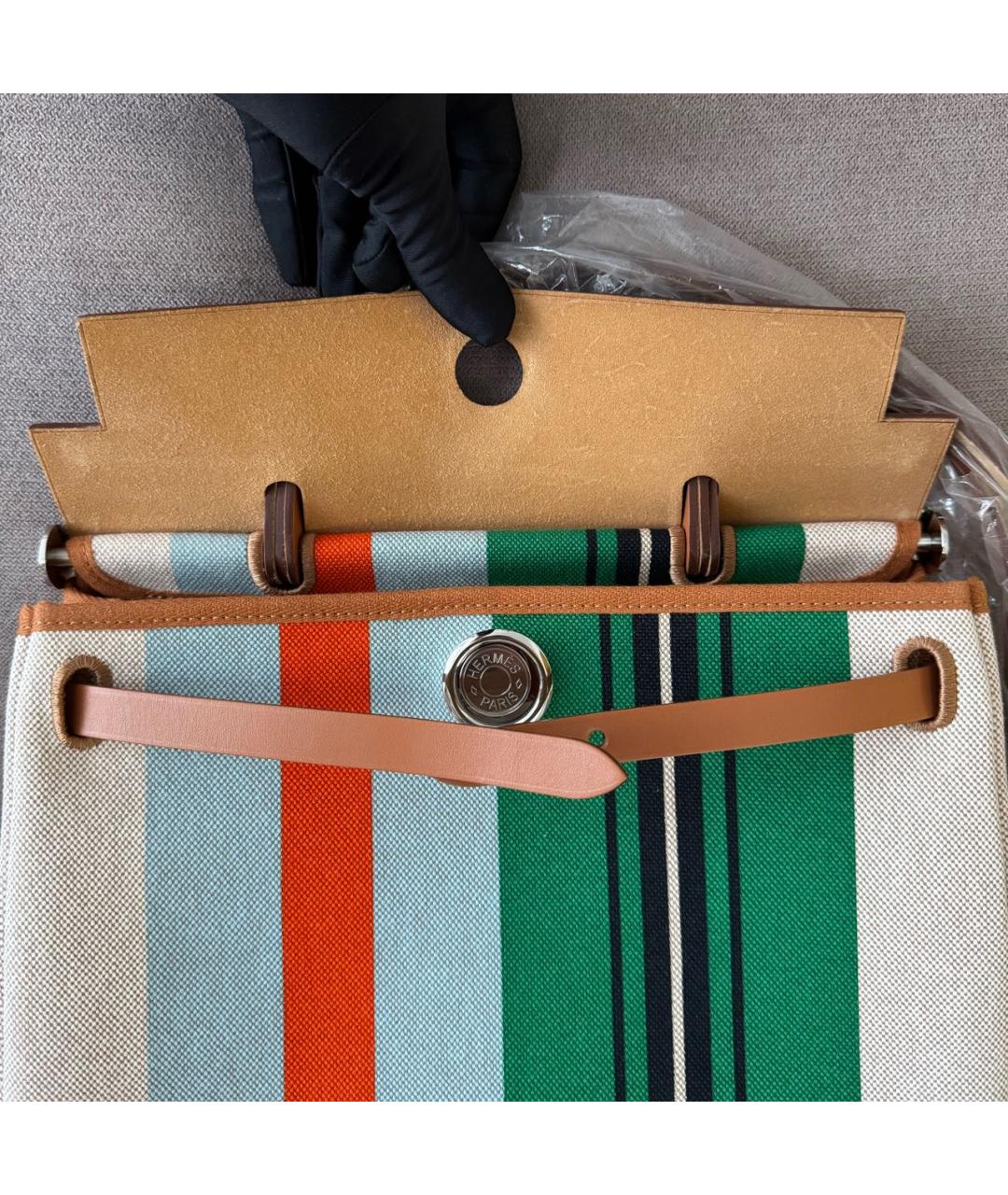 HERMES Мульти кожаная сумка с короткими ручками, фото 4