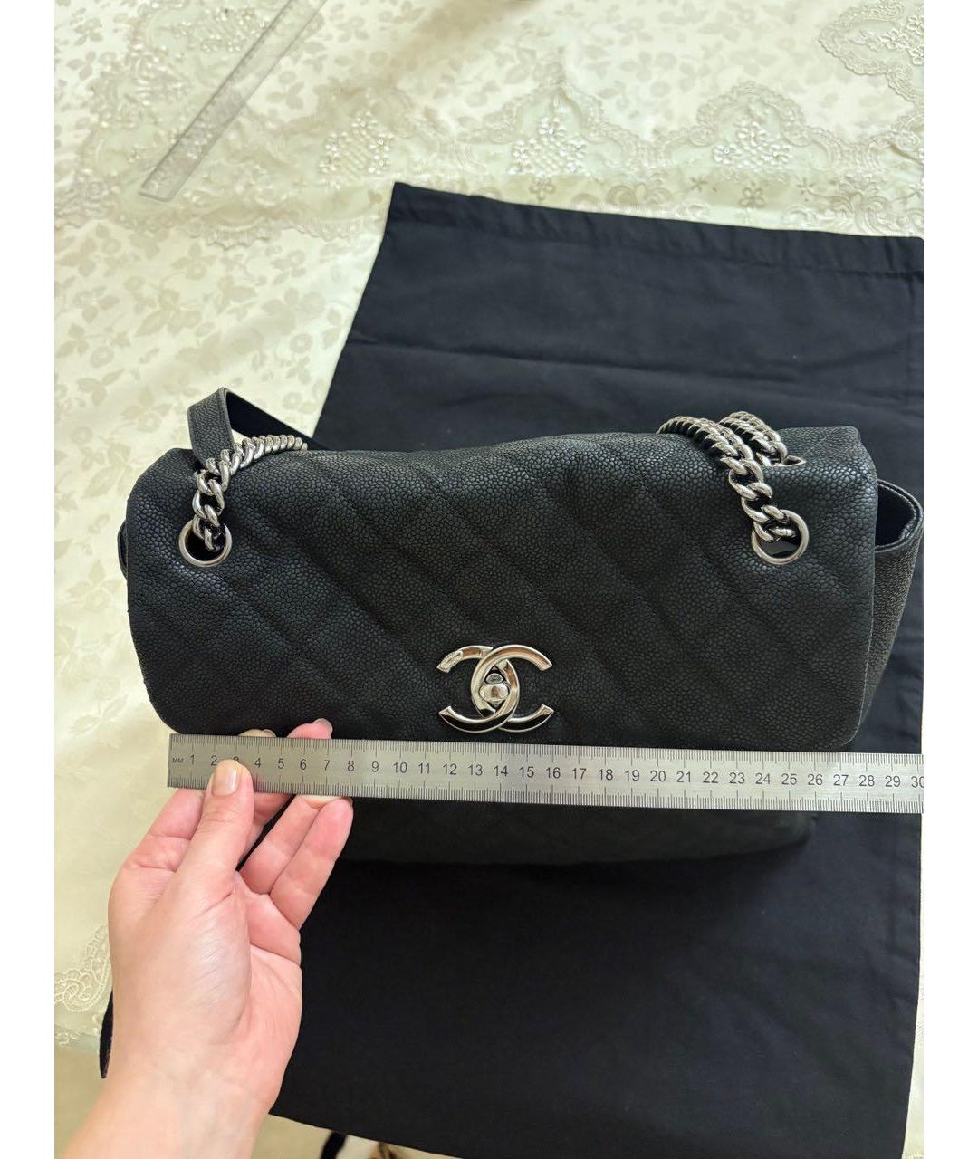 CHANEL Черная кожаная сумка тоут, фото 4