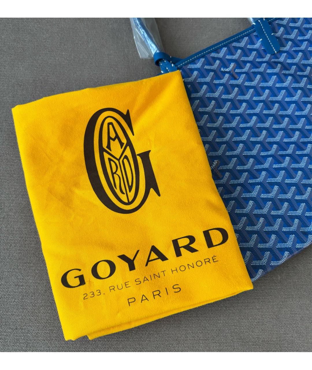 GOYARD Синяя сумка тоут, фото 7