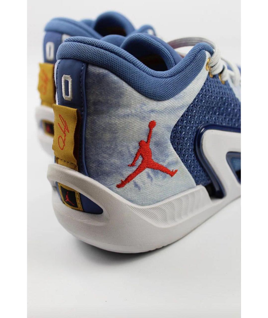 JORDAN Синие текстильные высокие кроссовки / кеды, фото 4