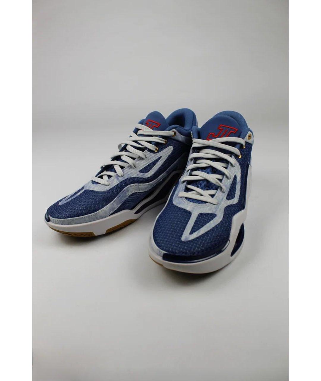 JORDAN Синие текстильные высокие кроссовки / кеды, фото 2