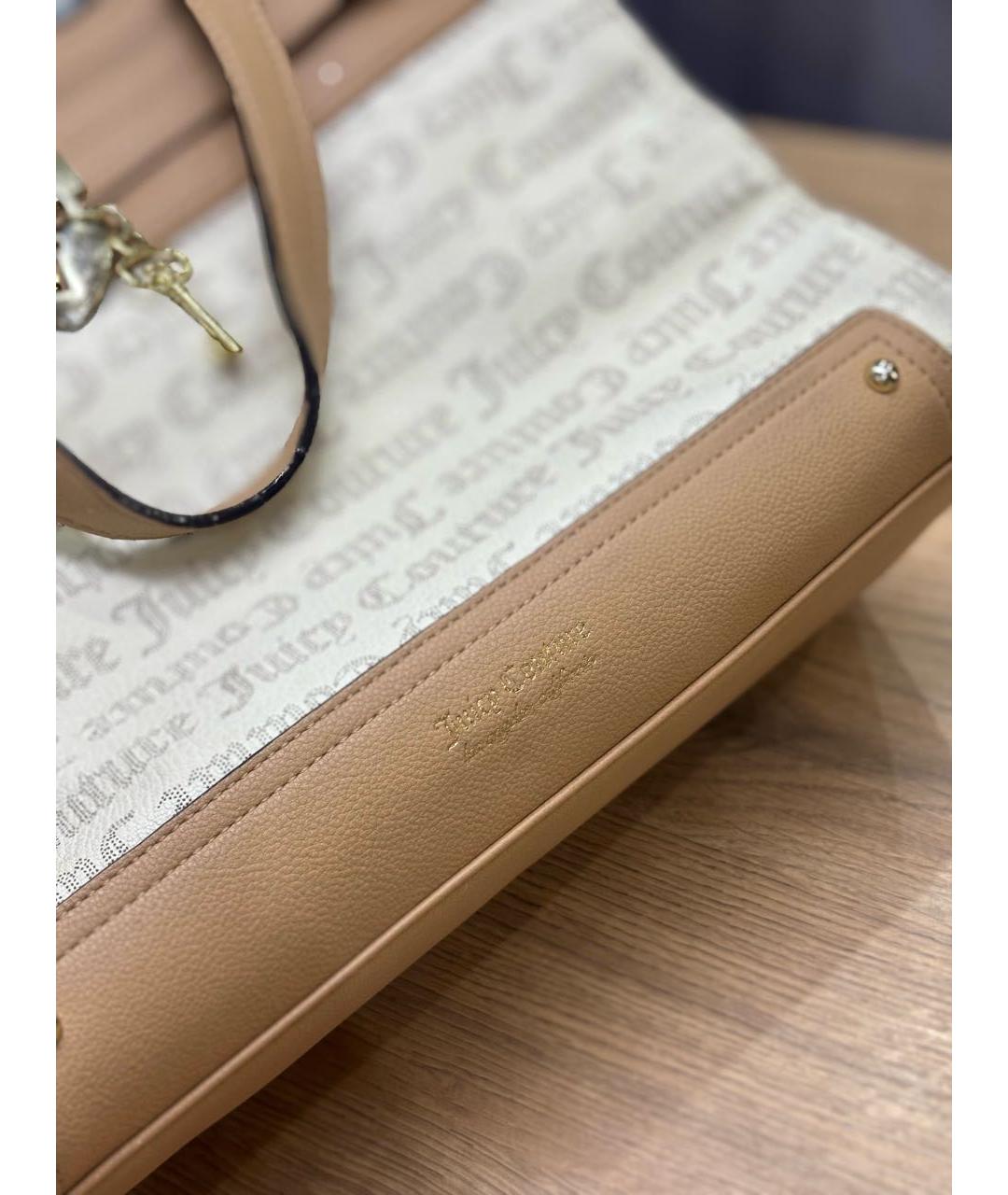 JUICY COUTURE Бежевая сумка тоут из искусственной кожи, фото 2