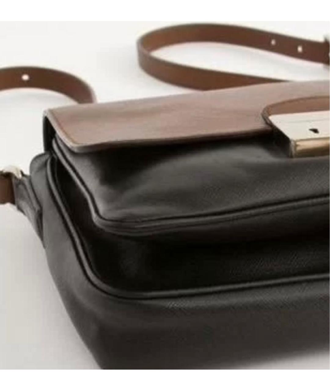 PRADA Коричневая кожаная сумка через плечо, фото 3
