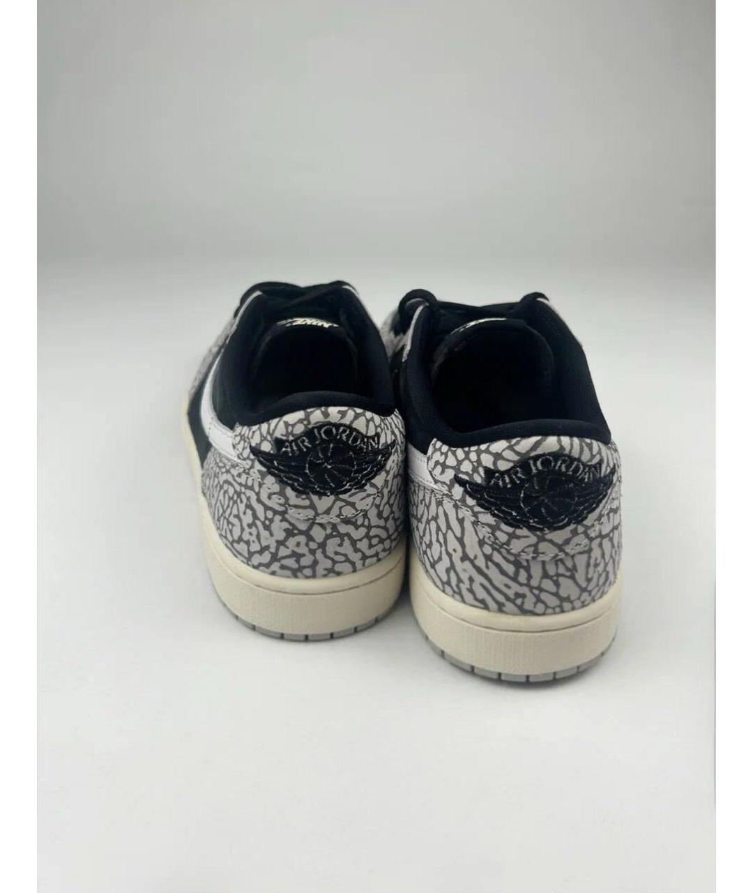 JORDAN Черные текстильные низкие кроссовки / кеды, фото 4