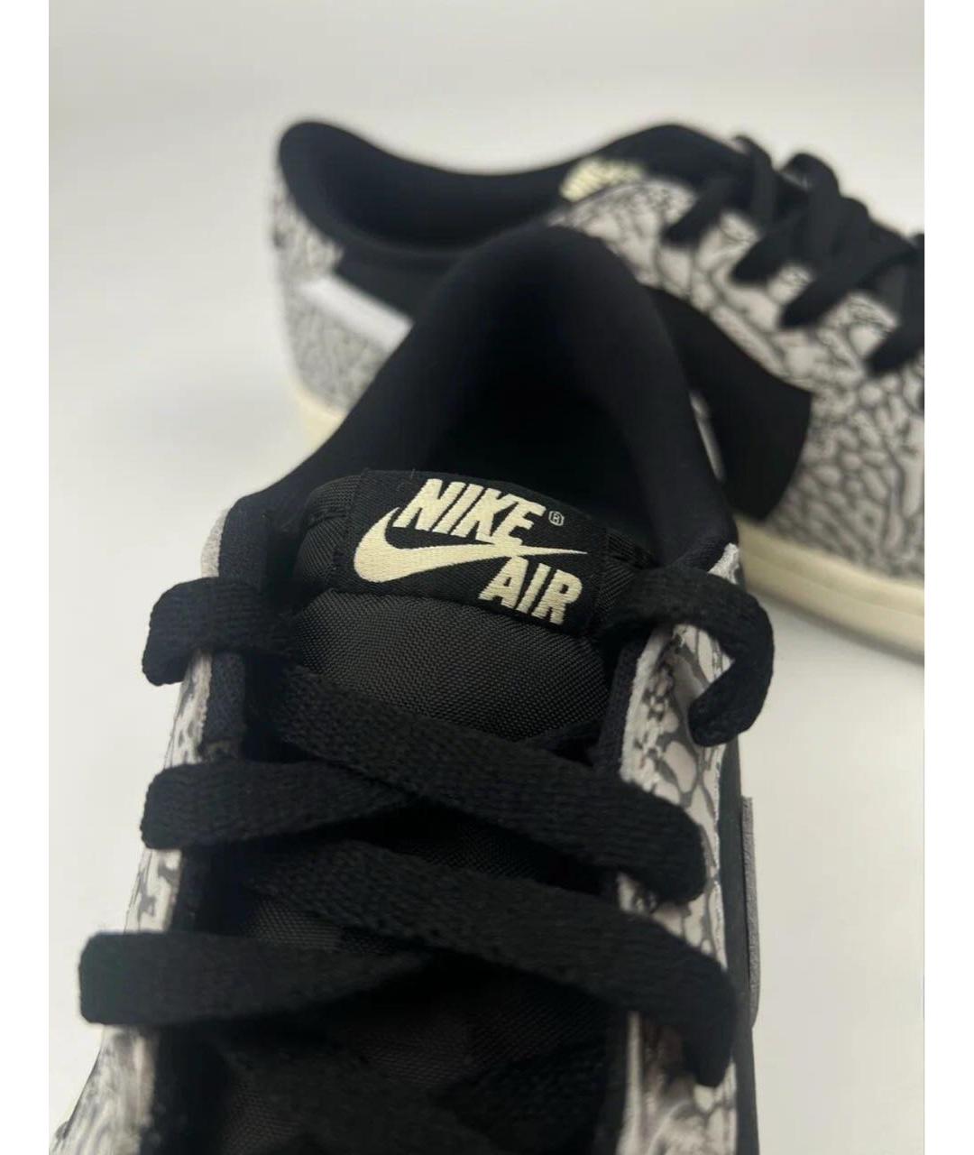 JORDAN Черные текстильные низкие кроссовки / кеды, фото 3