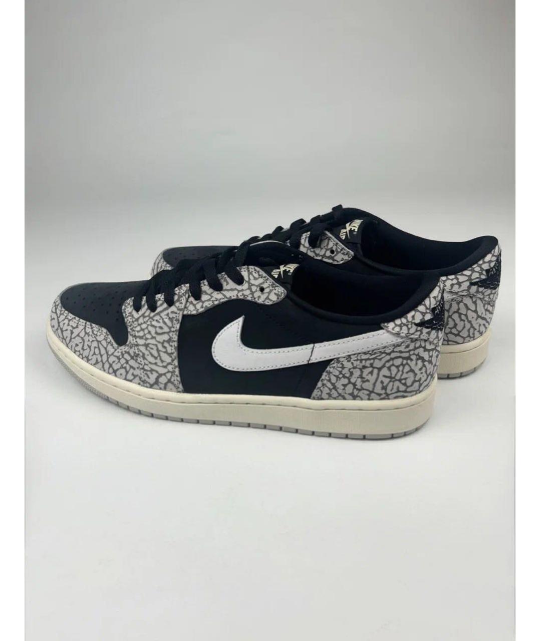 JORDAN Черные текстильные низкие кроссовки / кеды, фото 6