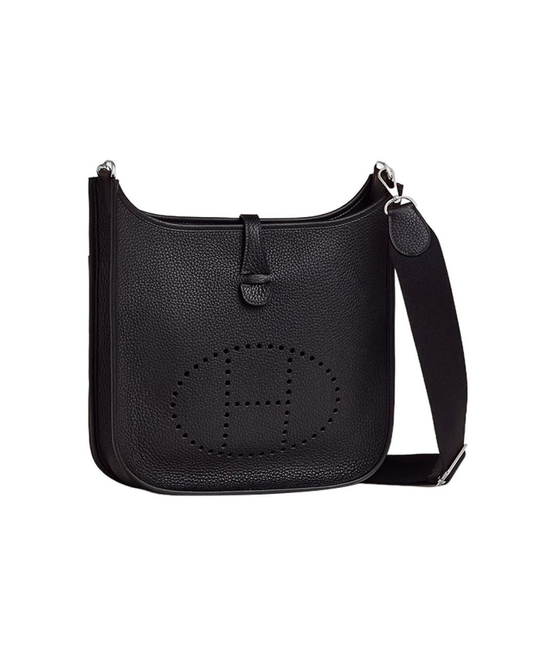 HERMES Черная кожаная сумка через плечо, фото 2