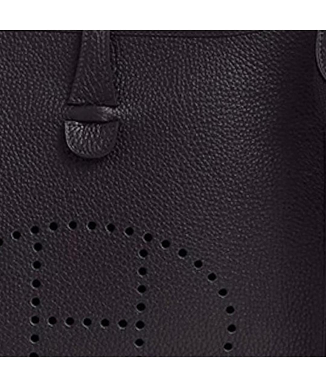 HERMES Черная кожаная сумка через плечо, фото 5