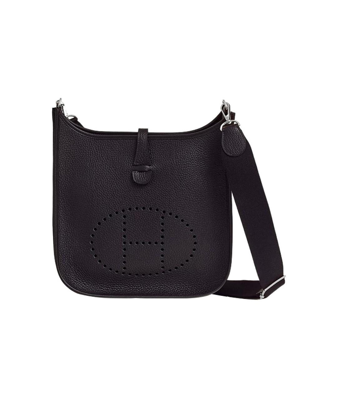 HERMES Черная кожаная сумка через плечо, фото 1