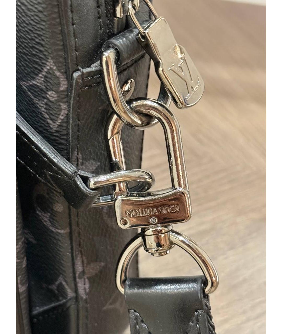 LOUIS VUITTON Серая кожаная сумка на плечо, фото 7