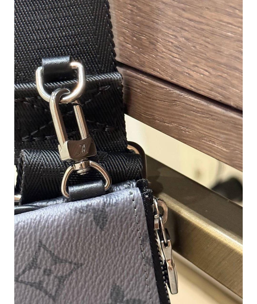 LOUIS VUITTON Серая кожаная сумка на плечо, фото 6