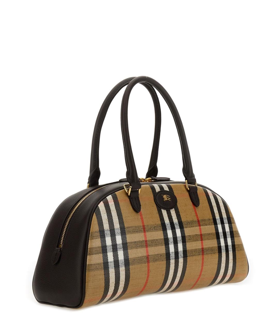 BURBERRY Бежевая хлопковая сумка через плечо, фото 3