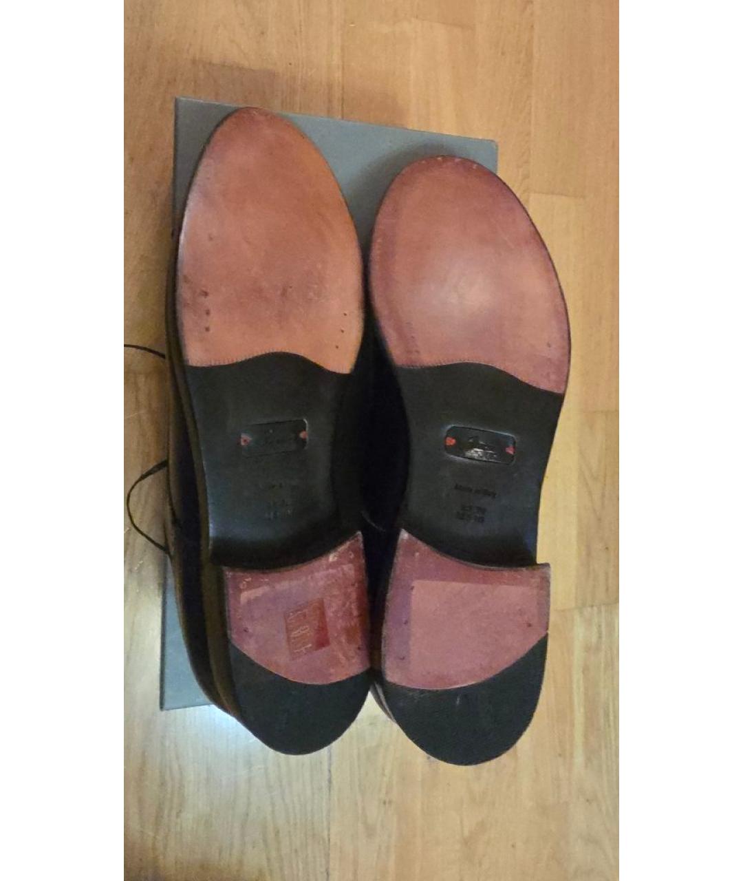 BRIONI Темно-синие кожаные туфли, фото 5