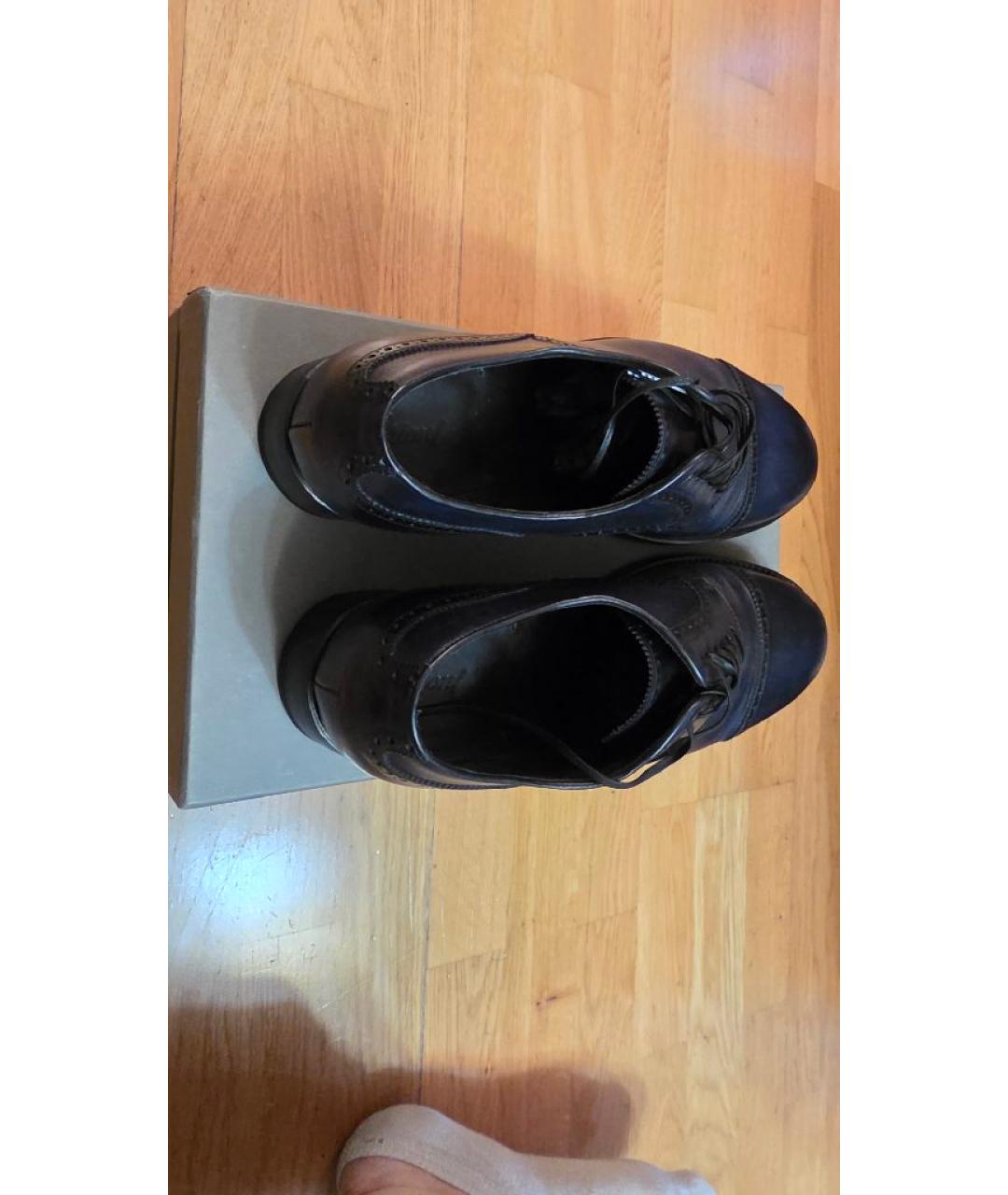 BRIONI Темно-синие кожаные туфли, фото 3