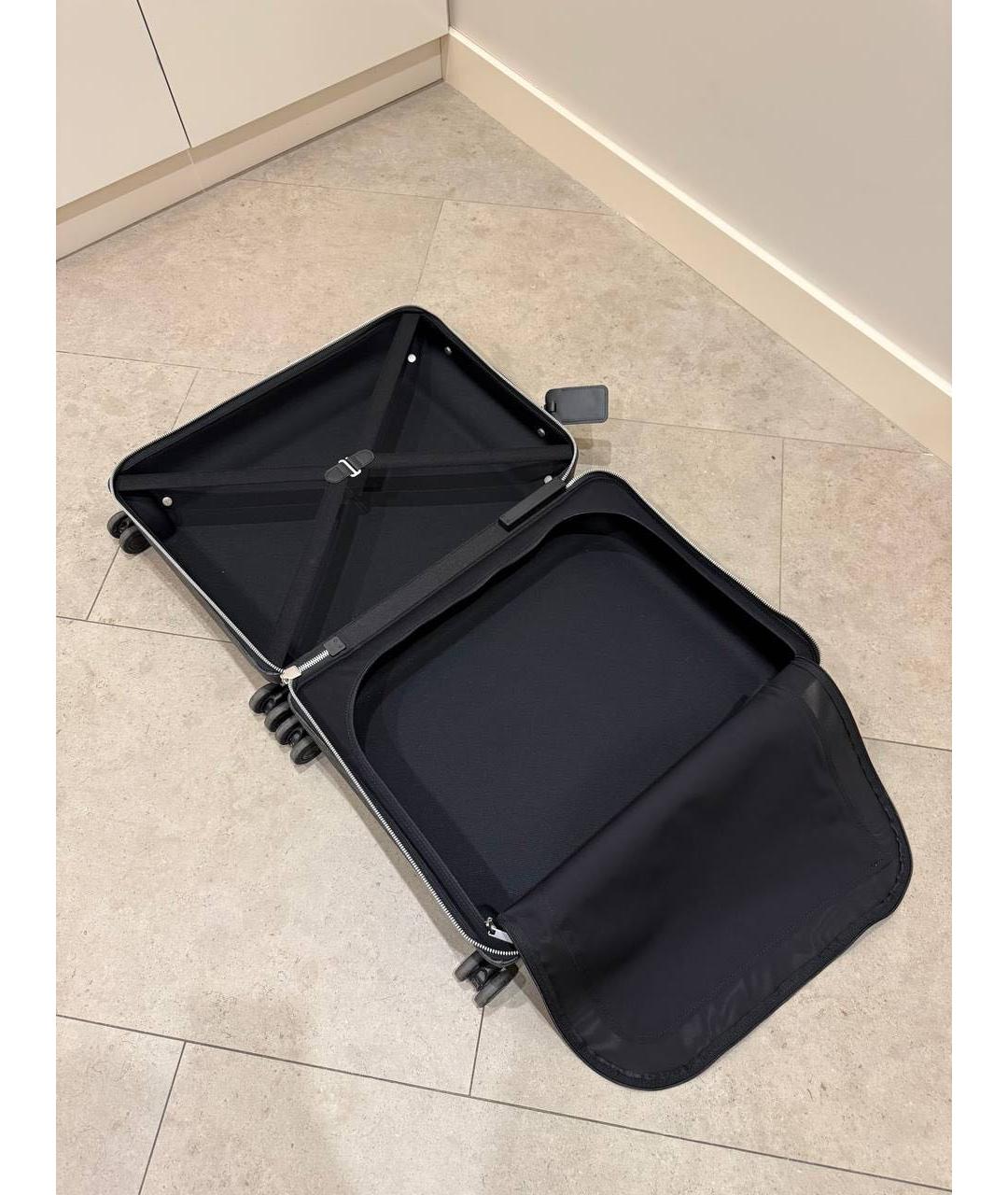 LOUIS VUITTON Черный кожаный чемодан, фото 4