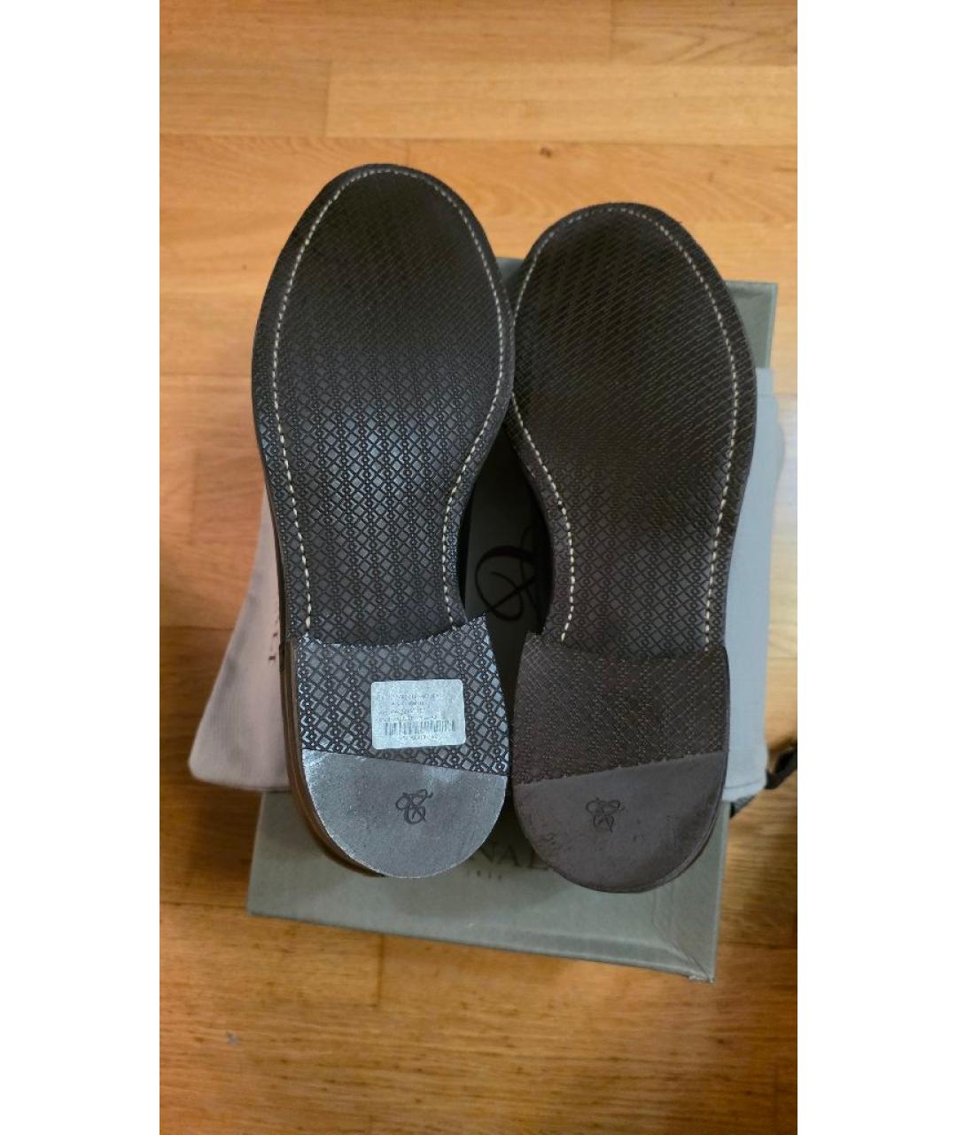 CANALI Черные кожаные туфли, фото 5