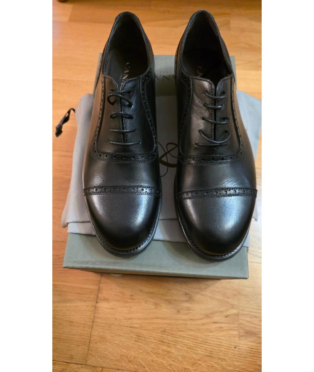 CANALI Черные кожаные туфли, фото 2