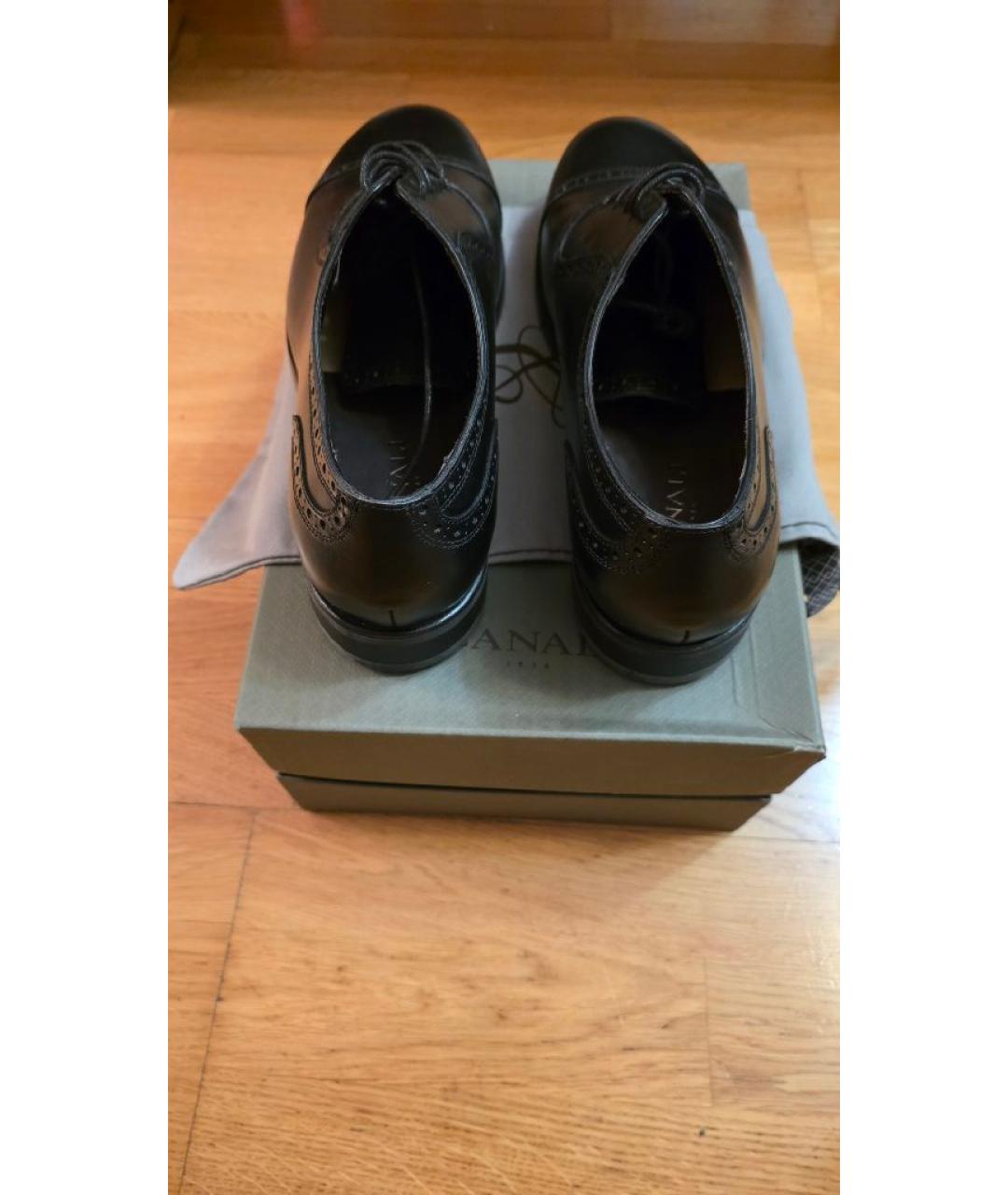 CANALI Черные кожаные туфли, фото 3