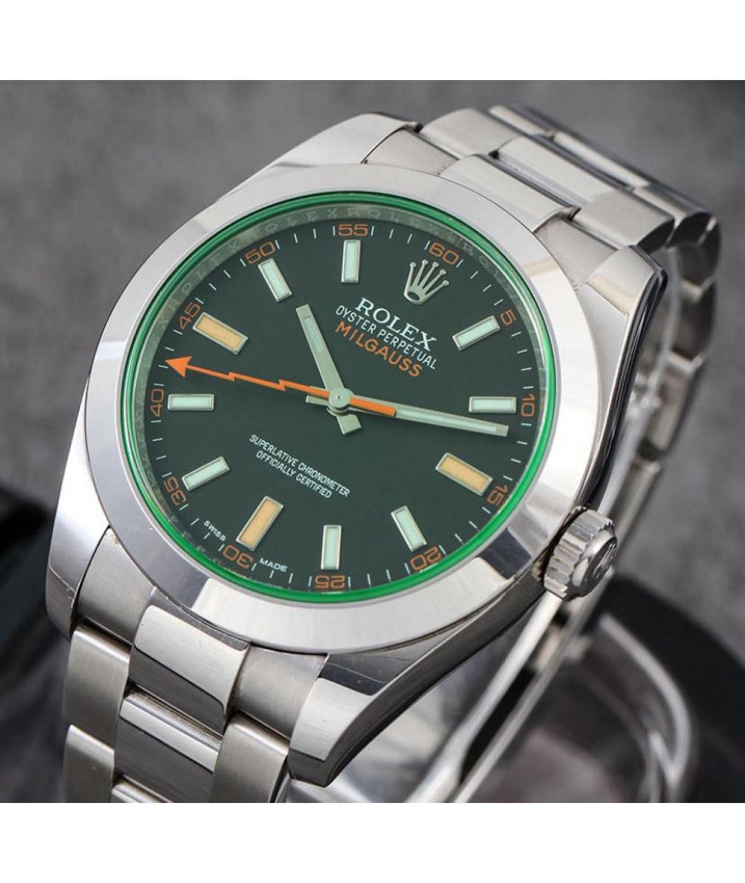 ROLEX Зеленые металлические часы, фото 2