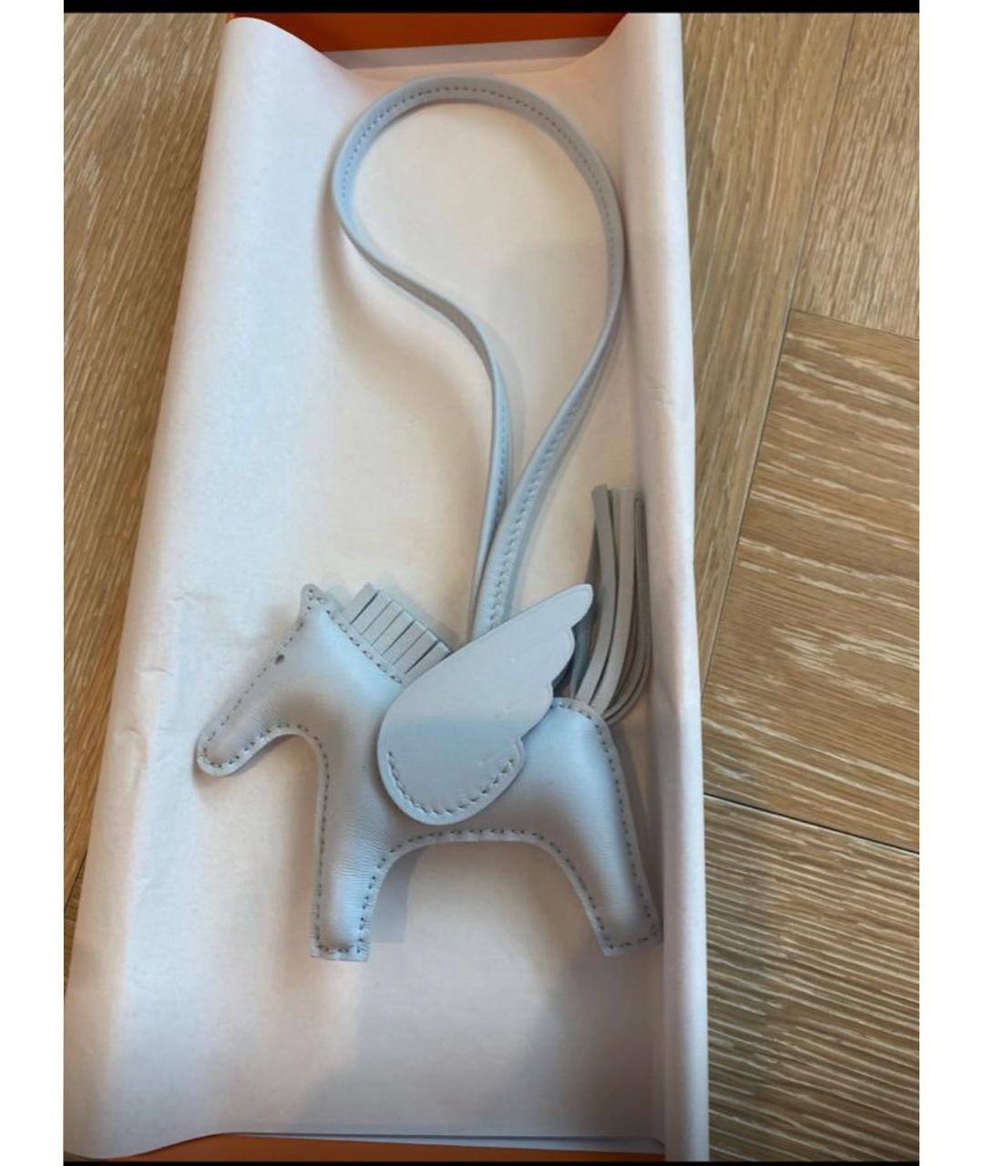 HERMES Голубой брелок, фото 2