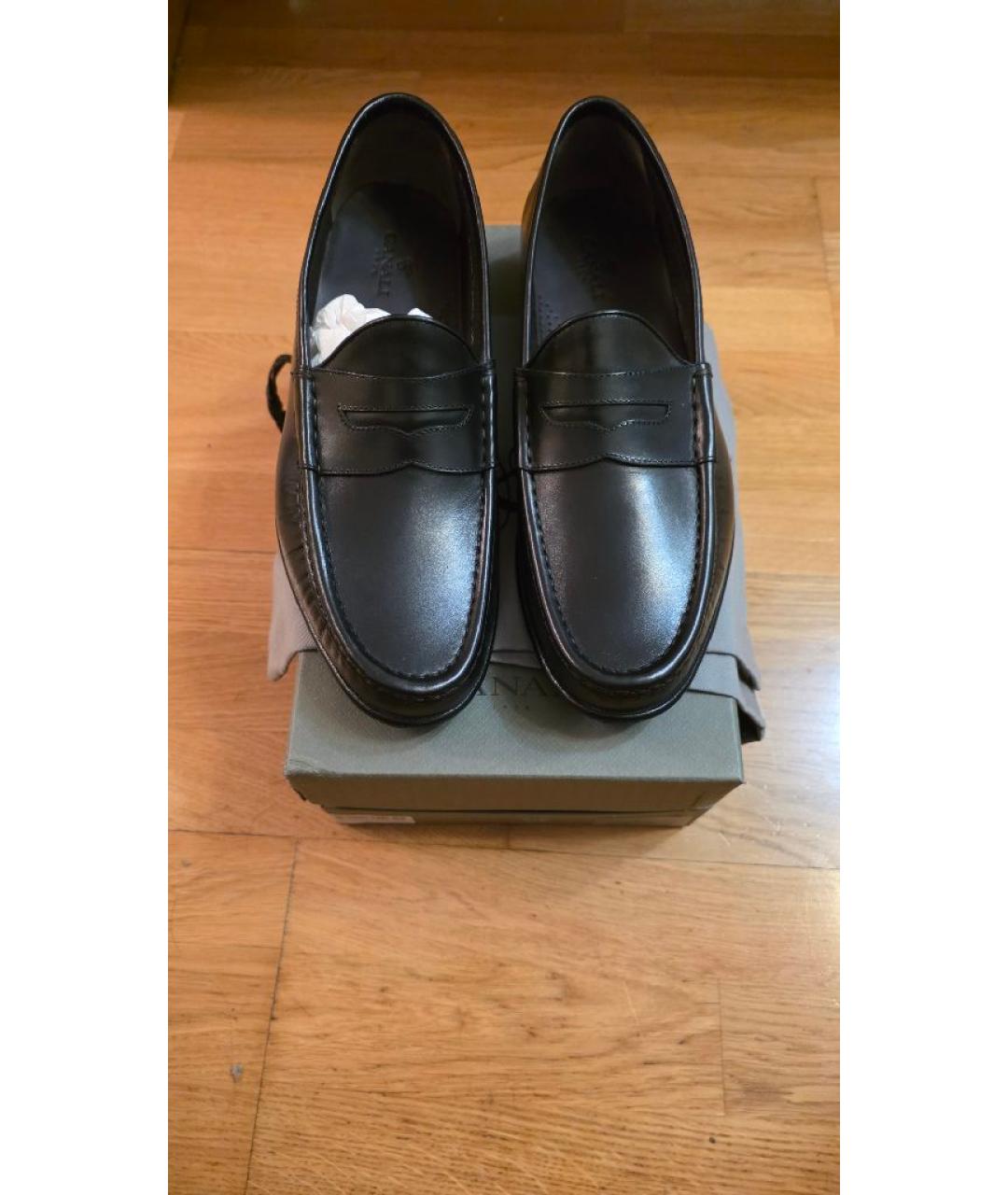 CANALI Черные кожаные лоферы, фото 2